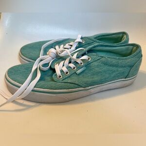 VANS Women’s size 10 Atwood Teal Blue turquoise Casual lace up Shoes Sneakers
